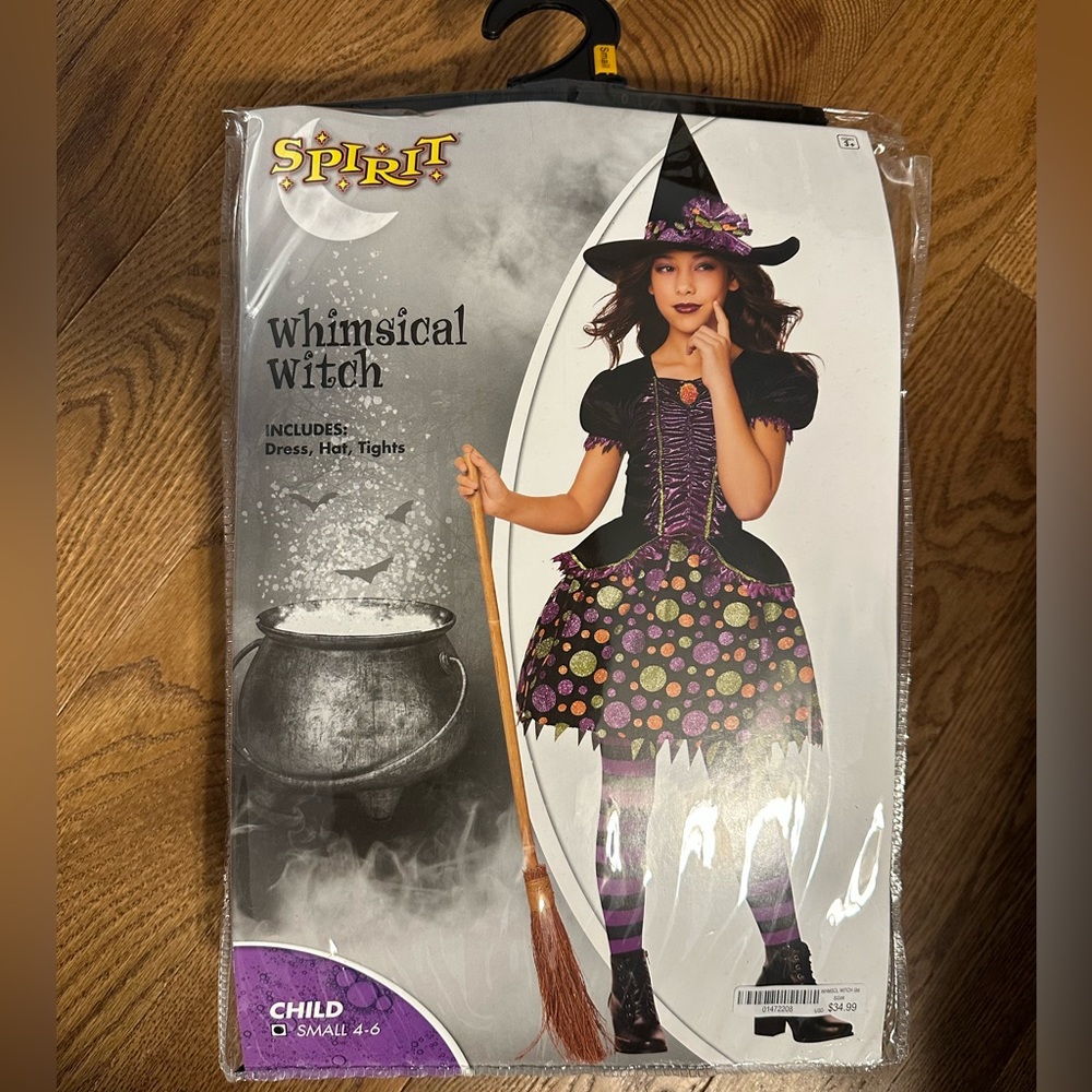 Girls Whimsical Witch Costume - size 4-6